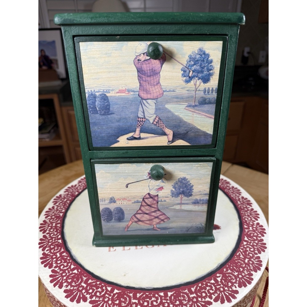 Vintage Wooden Box Trinket